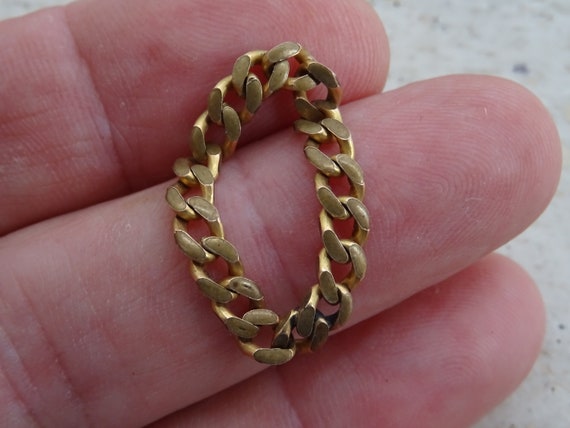 Vermeil gold plated French ring Jewelry with chai… - image 3