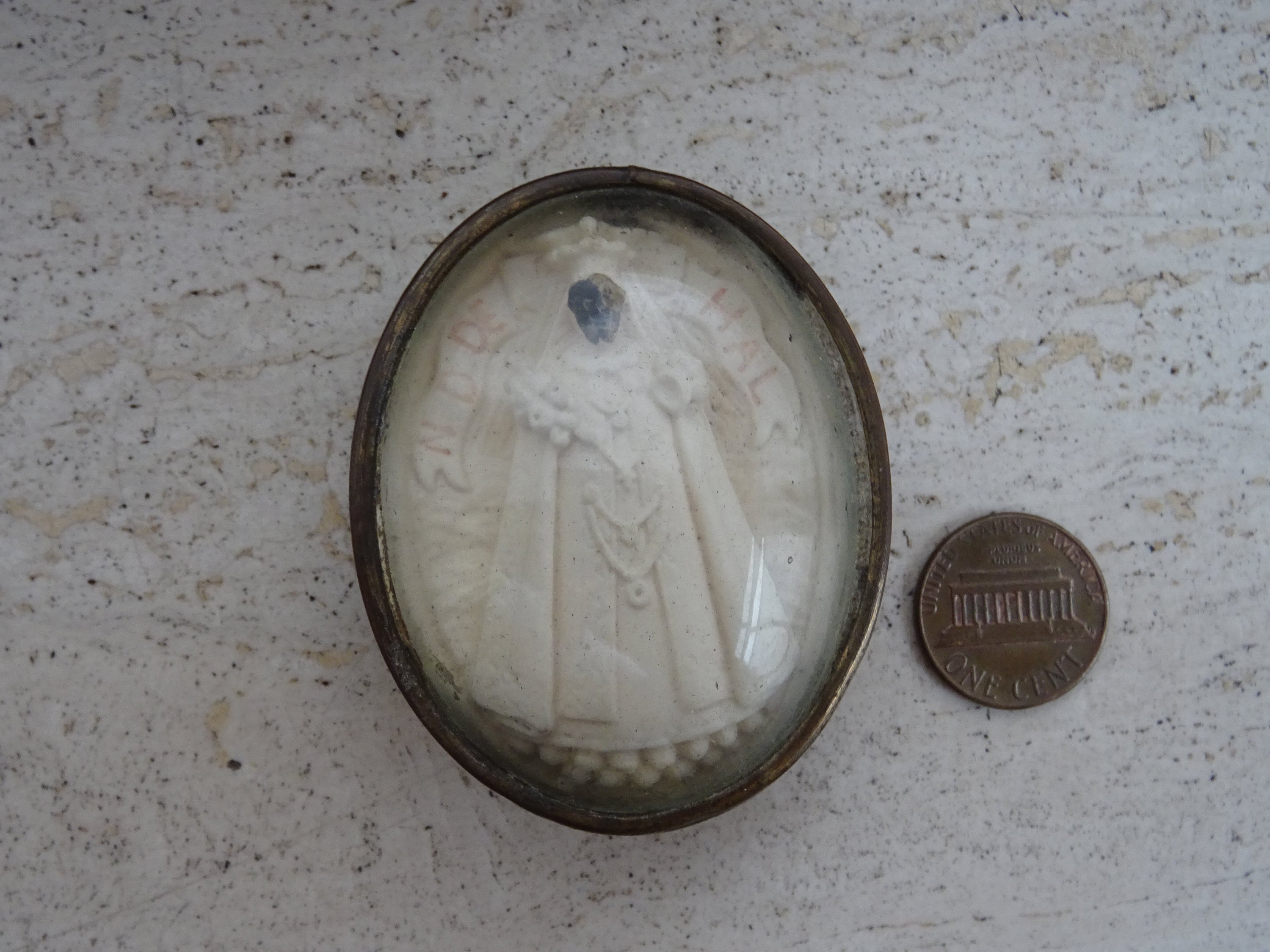 Religious Antique French Copper Reliquary Shrine Relic Meerschaum of ...