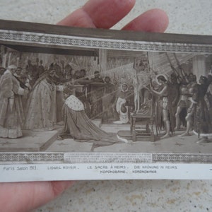 Postal francesa vintage sin usar con estatua conmemorativa de Juana de Arco Juana de Arco recuerdo de Reims. ( C 15 )