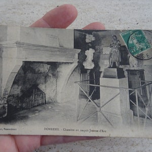 Antigua postal francesa usada con habitaciones de Juana de Arco, recuerdo de Juana de Arco de Domremy. ( G 39 )