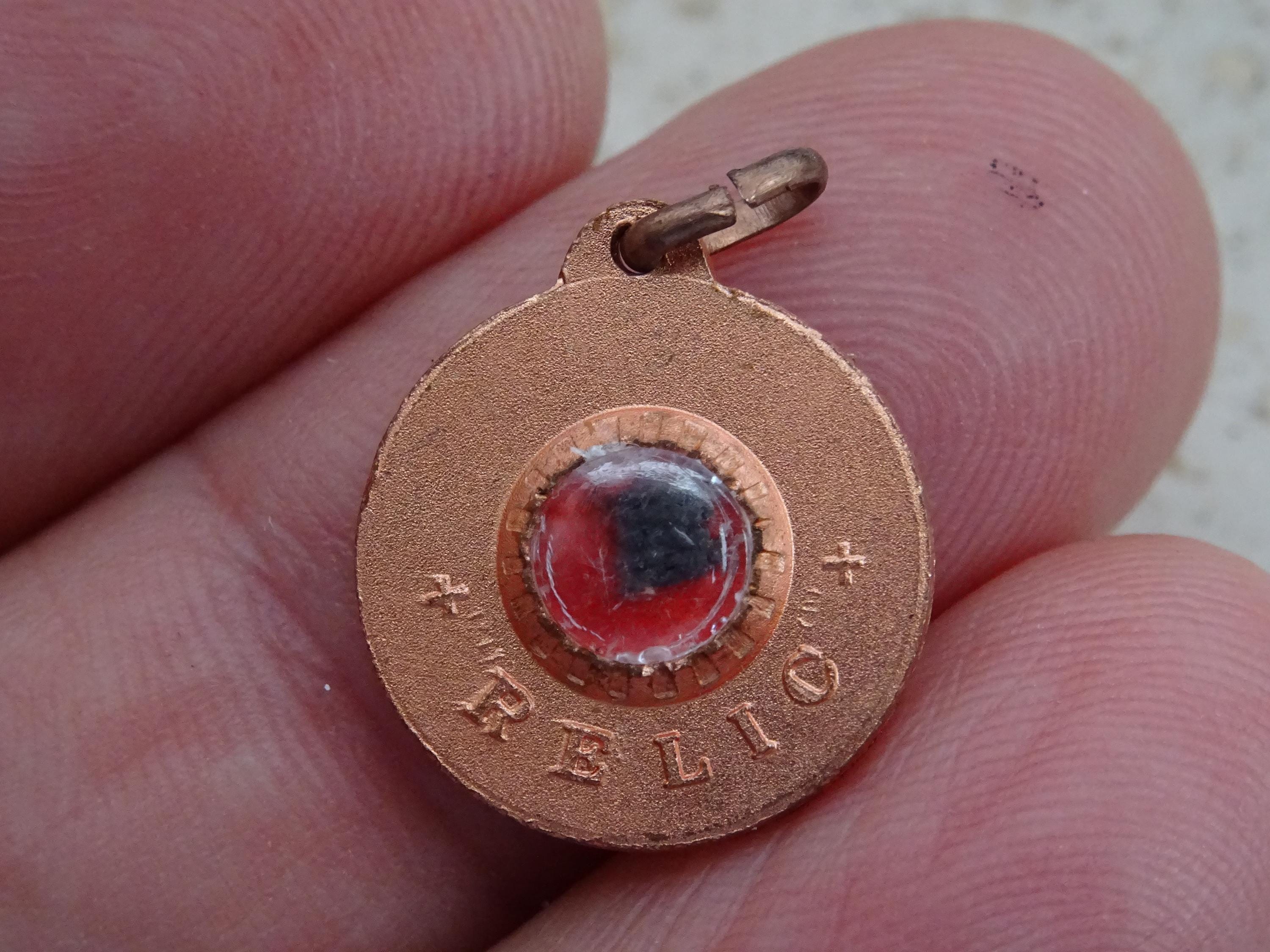 Religious Antique French Catholic Vermeil Charm Medal Pendant