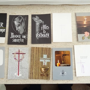 10 religiöse vintage katholische Karten Totenbilder Gebetsbilder Gebetsbilder Gebetsbilder Totenbilder. ( S2 )