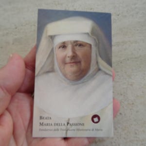 Religieuze vintage katholieke kaart van de Heilige Maria della Passione. ( O 27 )