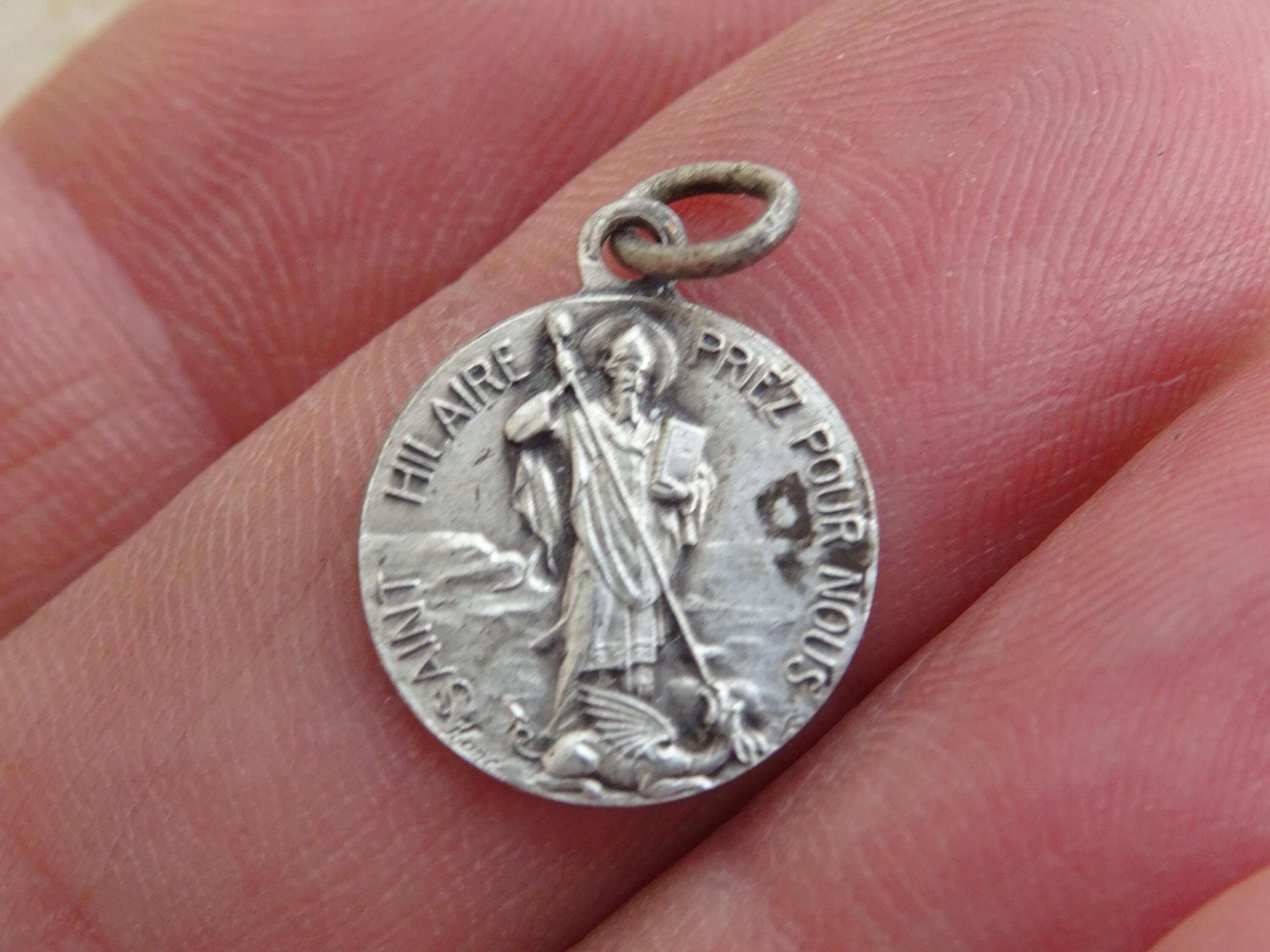 Religious Antique French Silver Plated Catholic Medal Pendant Charm  Medallion of Saint Hilaire. Q 20 - Etsy Australia