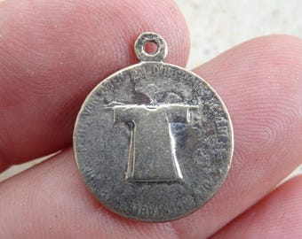 Pendentif Ancien En Argent Massif Sainte Tunique De Trèves - Bijou Religieux Occasion