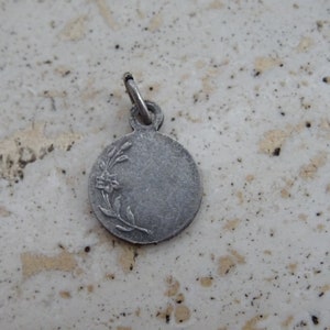 Religious Antique French Catholic Silver Plated Medal Charm Pendant ...