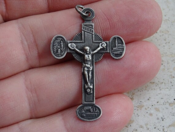 ANCIEN CRUCIFIX CHRIST Croix ww1, travail de poilu EUR 25,00 - FR