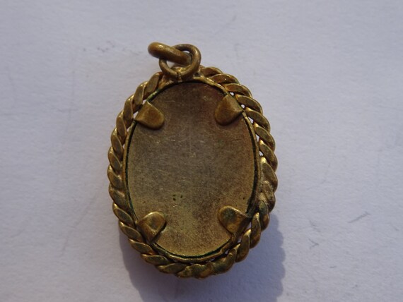 Antique French vermeil gold plated opaline camee … - image 9