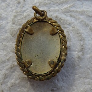 Antique French vermeil gold plated opaline camee medal pendant medallion charm of a French woman. 15 C image 7