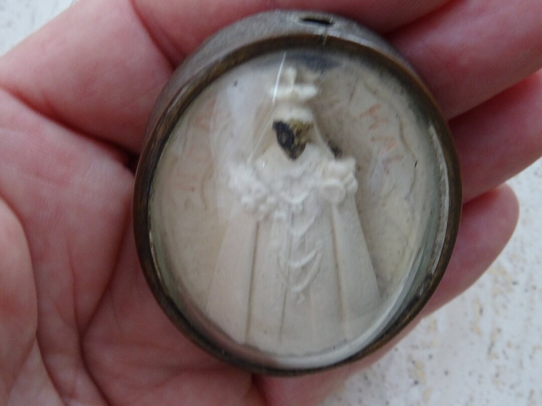 Religious Antique French Copper Reliquary Shrine Relic Meerschaum of ...