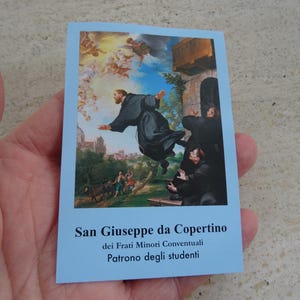 Religiöse Vintage katholische Karte des Seligen Heiligen Giuseppe da Copertino. (T33)