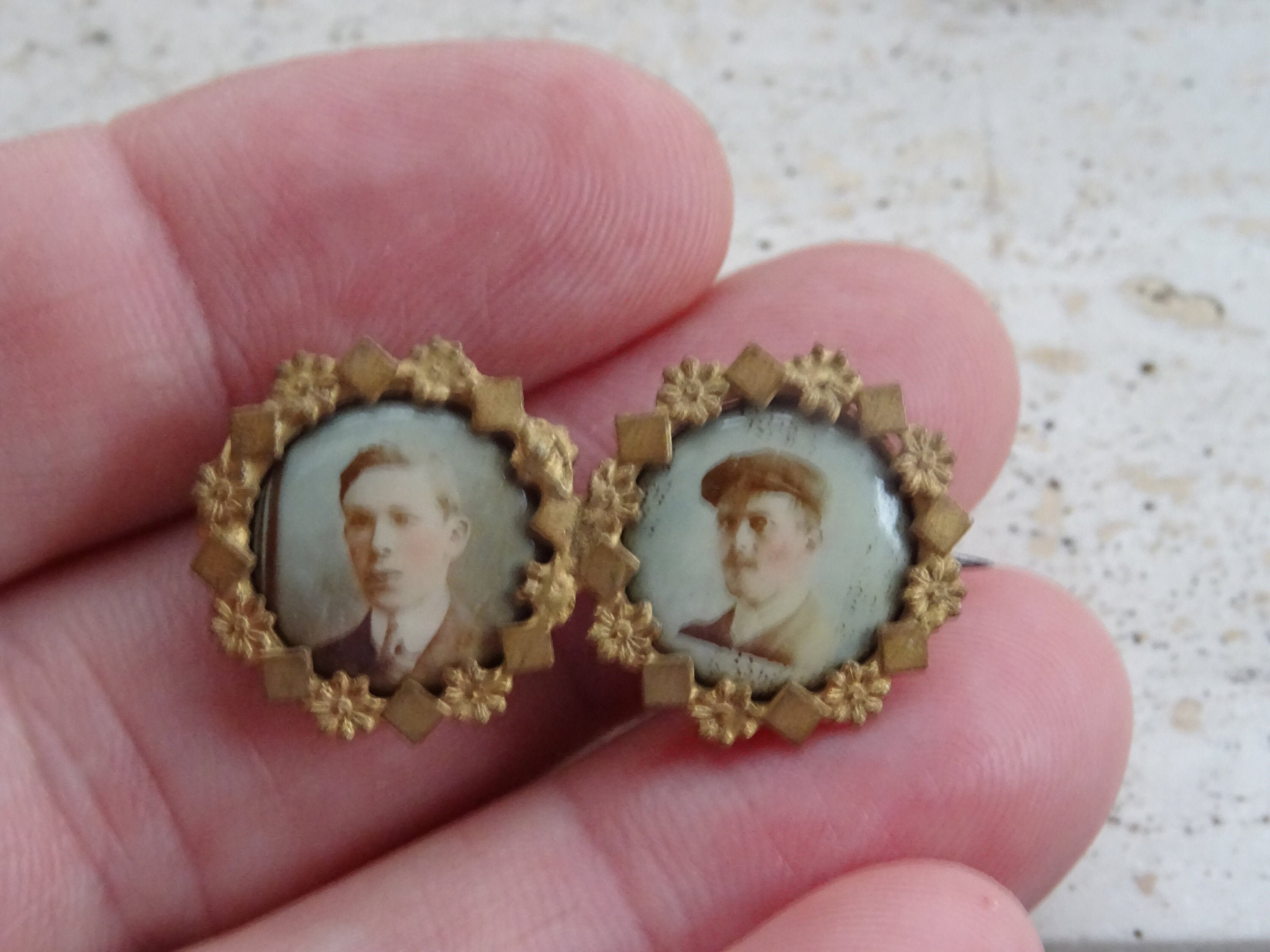 ヴィンテージのフランス製ヴェルメイユゴールドメッキフォトホルダー