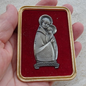 Religious French catholic vermeil chapel altar shrine porta saint travellers shrine of Saint Antoine Anthony of Padua.  ( 44 a  )