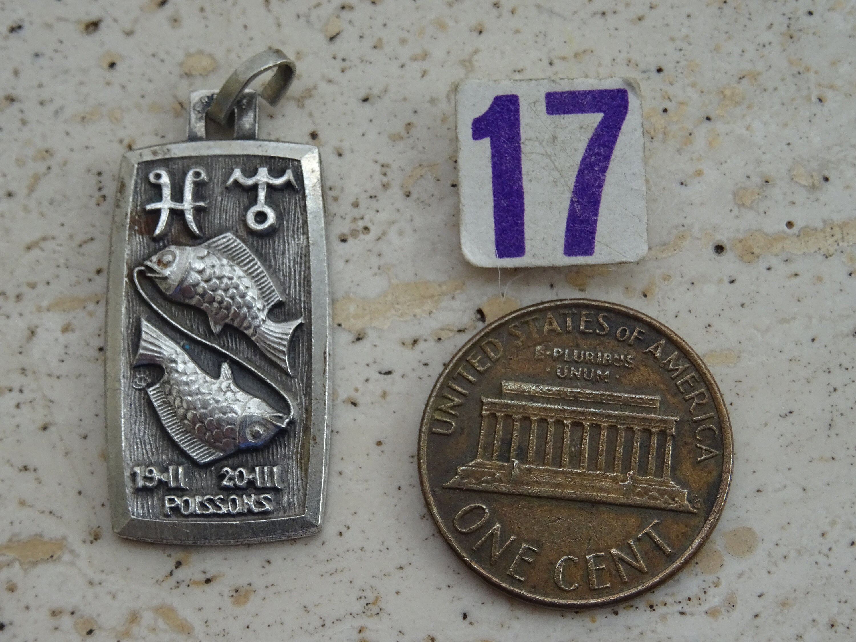 Vintage Silver Zodiac Constellation Medal Pendant Medallion Charm Sign ...