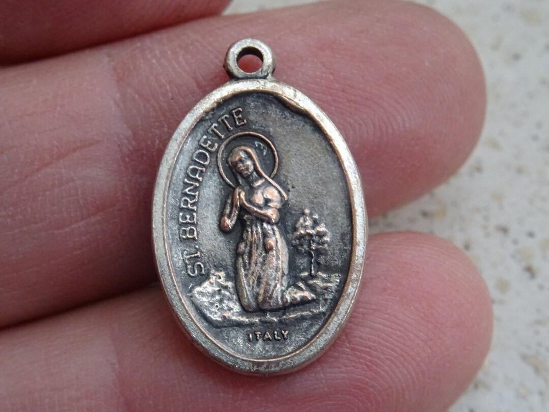 Religious Antique French Silver Plated Catholic Medal Charm Medallion ...