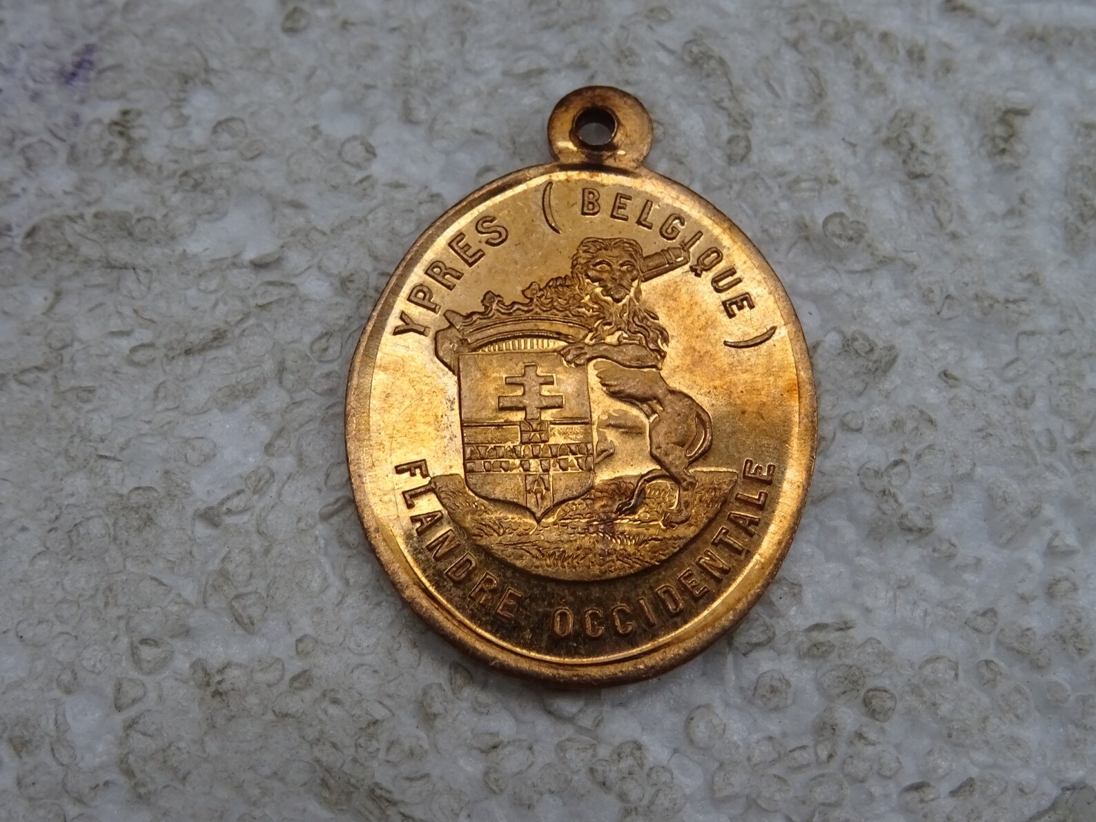 Religious antique copper medal pendant charm medallion of Holy Etsy