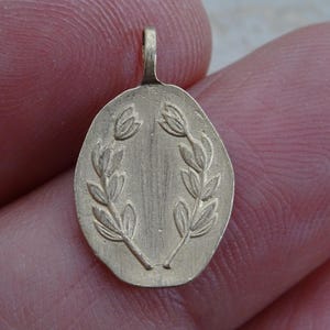 Vintage French vermeil  medal charm pendant medallion with palmares. ( W 24 )