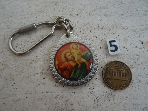 Portachiavi San Cristoforo Argentato - Medaglia Protettrice Viaggiatori - Fatto A Mano In Francia (10 Cm)