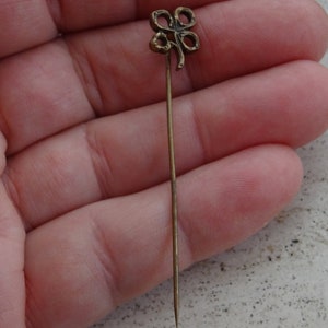 Antique vermeil gold plated French catholic pin of a flower.  ( A 5 )