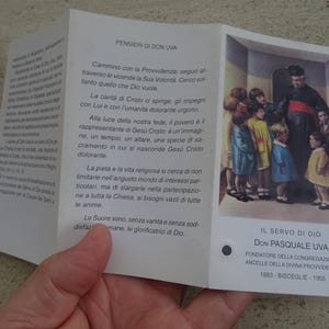 Religiöse katholische Karte Schrein Reliquiar Relikt aus dem Tuch des Seligen Saint Pasquale Uva. (ZZ-27)