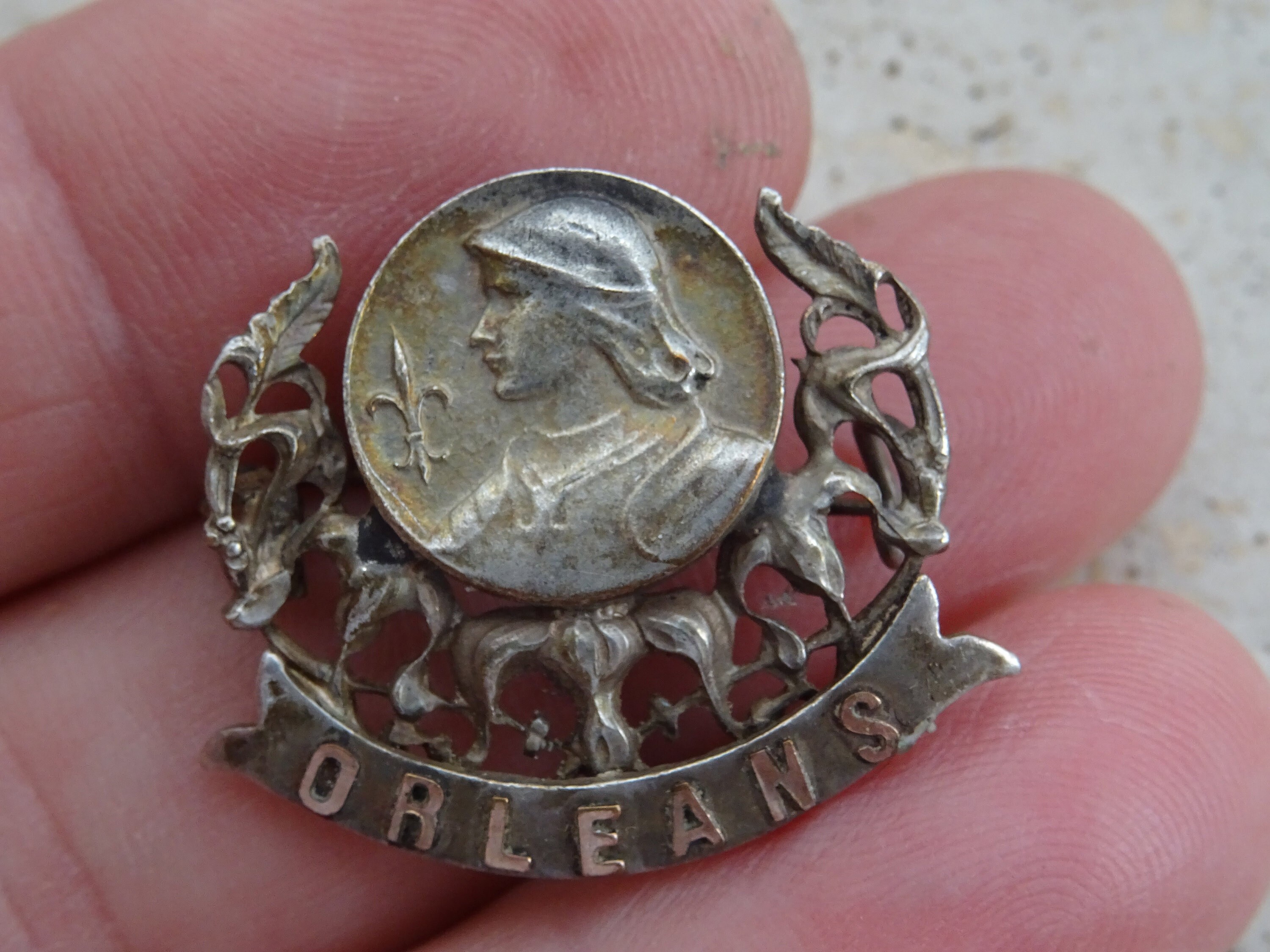 Broche Ancienne En Argent Sterling - Style Fantaisie Jeanne - Occasion