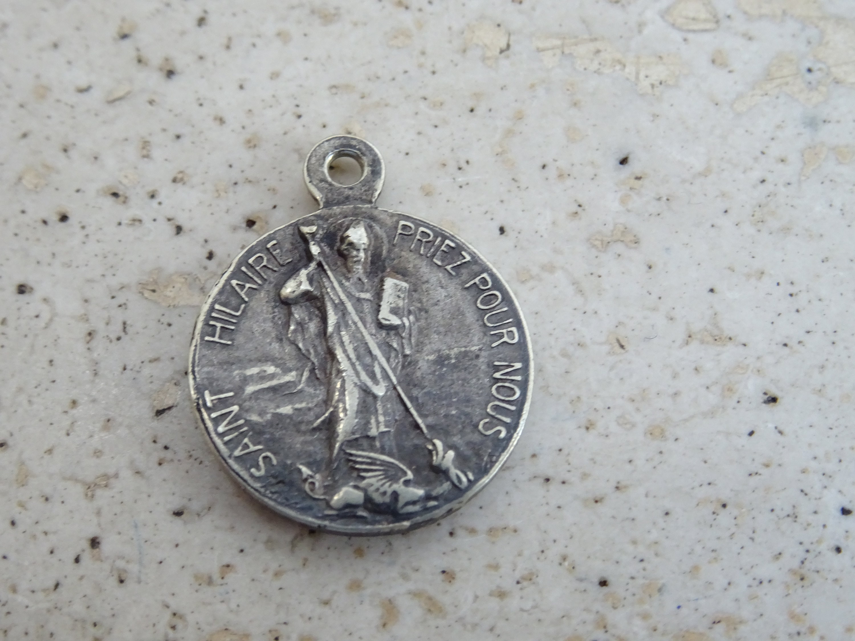 Religious Antique French Silver ( MARKED ) Catholic Medal Pendant Medaillon  Charm Medallion of Saint Rolande and Saint Hilaire. Q 3 - Etsy Canada