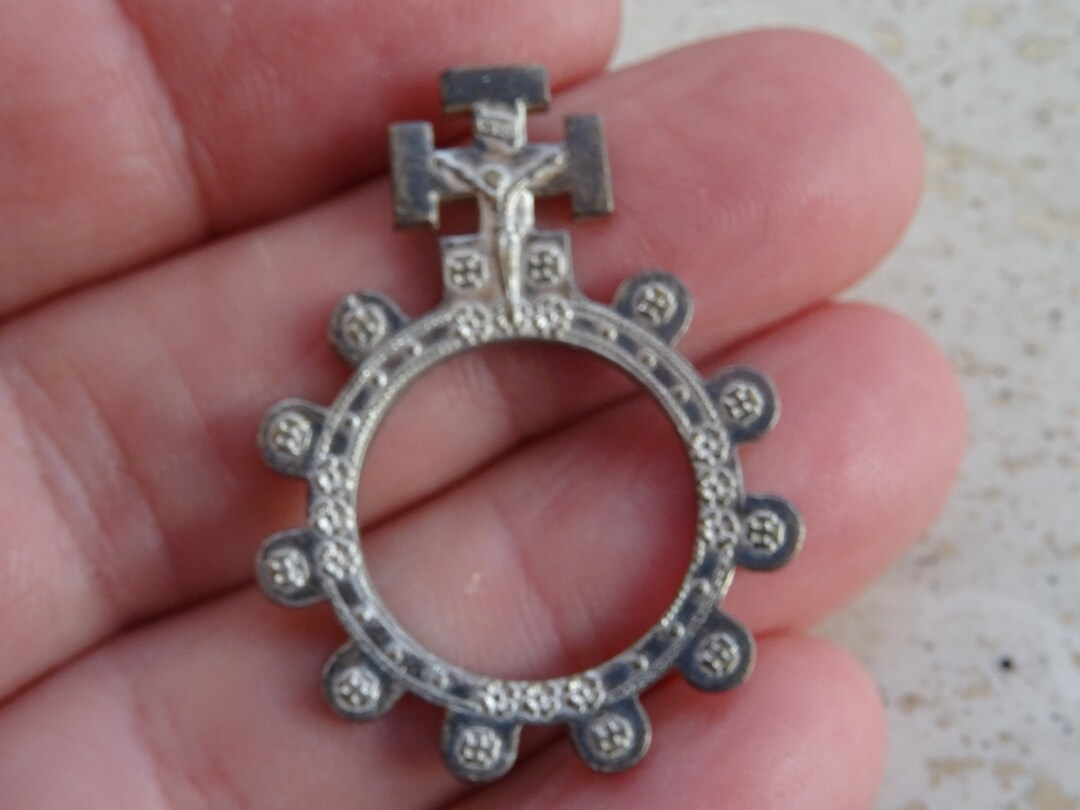 Religious Silver Plated Catholic Finger Rosary Chaplet Decade Rosary