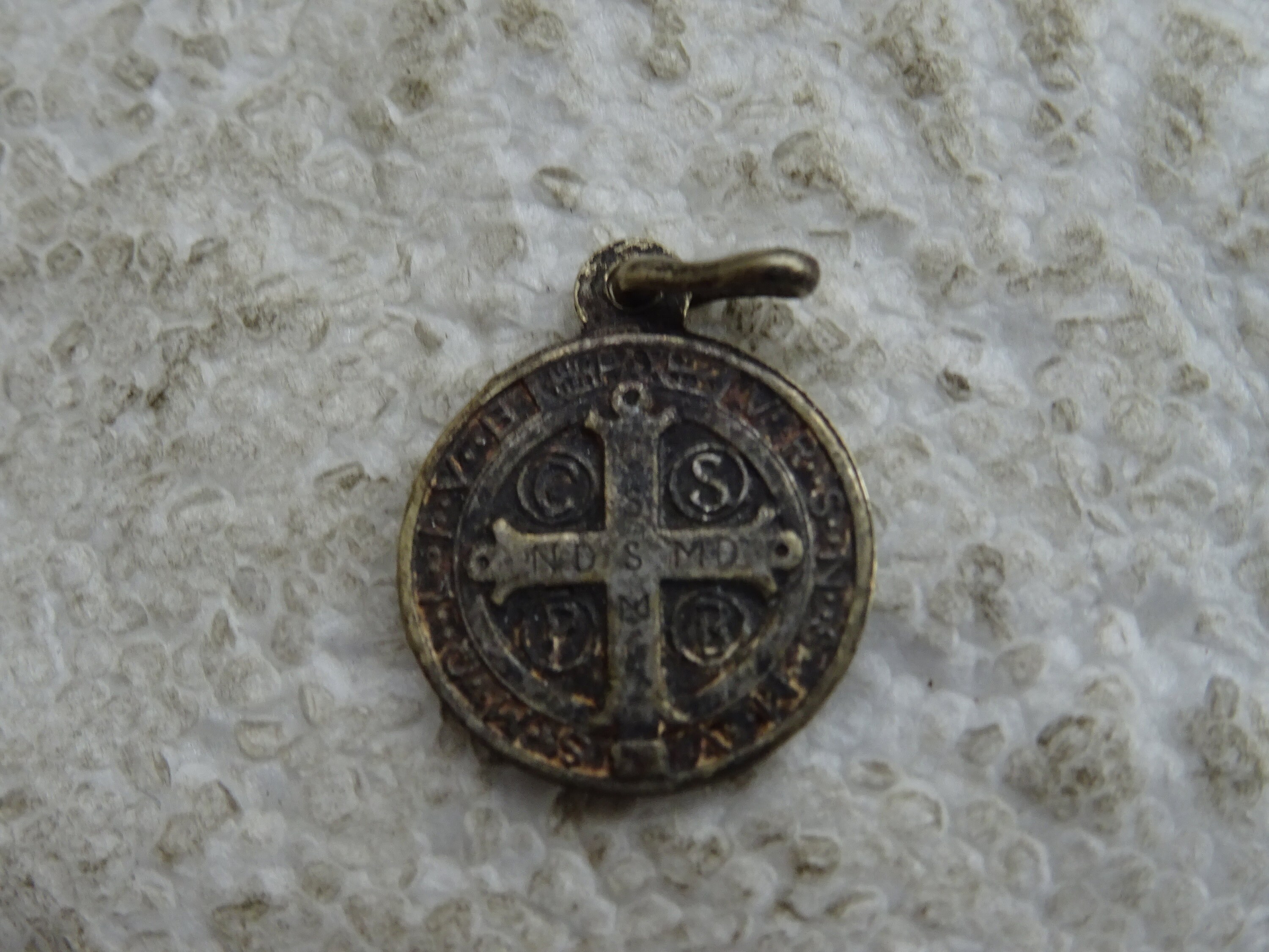 Religious antique silver MARKED catholic medal charm Etsy