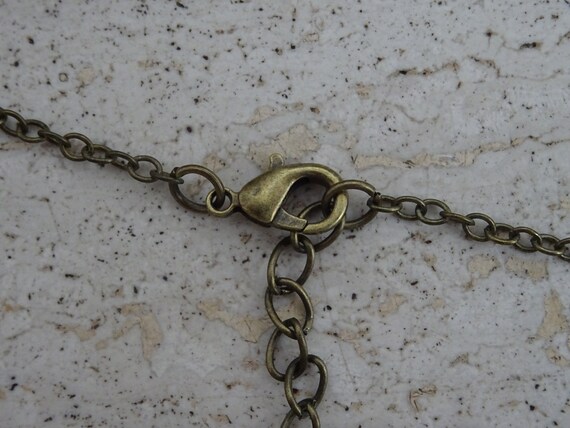 Religious French brass necklace chain with medal … - image 4