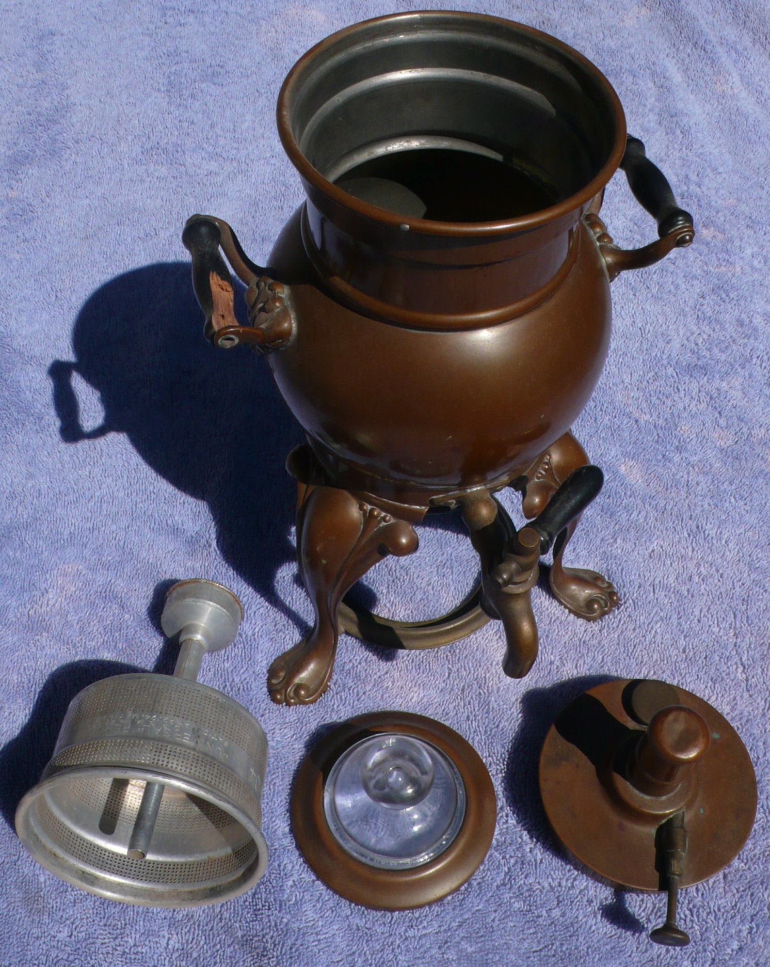 Antique COPPER COFFEE pot SAMOVAR urn circa 1906 Vintage Etsy