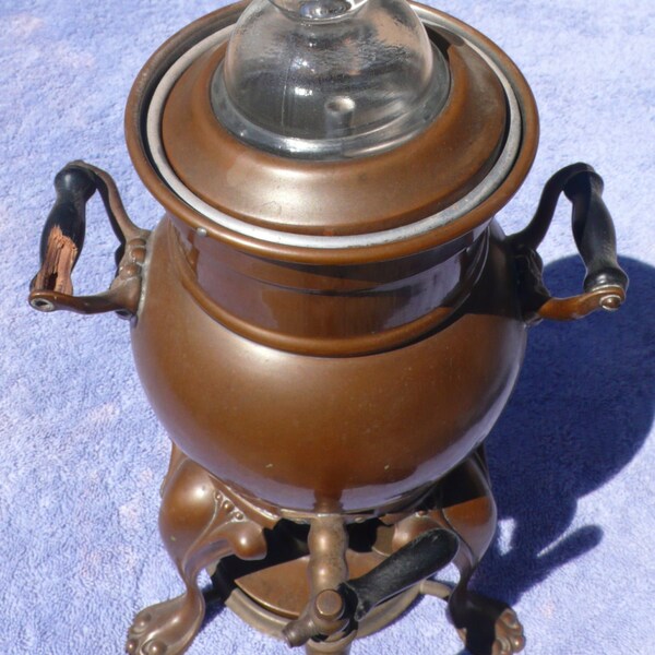 Antique COPPER COFFEE pot SAMOVAR urn circa 1906 Vintage percolator