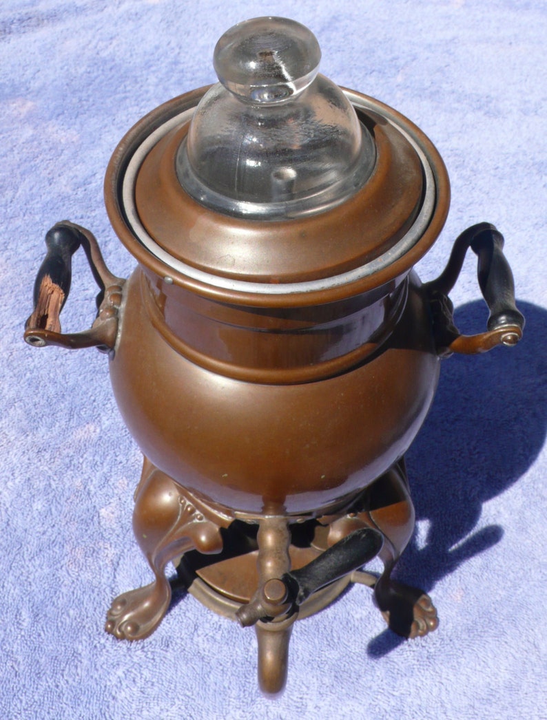 Antique COPPER COFFEE pot SAMOVAR urn circa 1906 Vintage Etsy