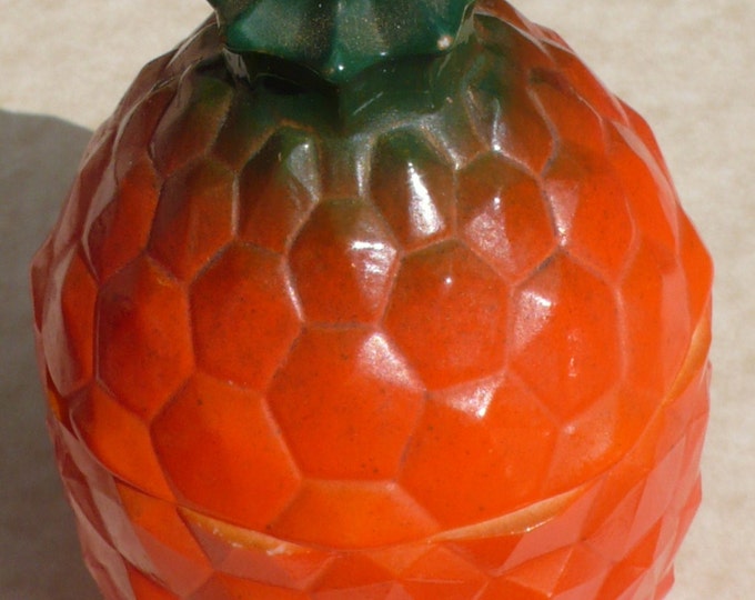 Vintage Hazel Atlas Pineapple Jam Jar Orange & Green Milk Glass Etsy
