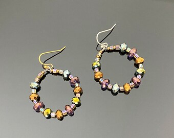 Elegant metallic earrings for her Trendy stylish statement hoops for women Mother's Day Unique gift for wife daughter sister niece birthday