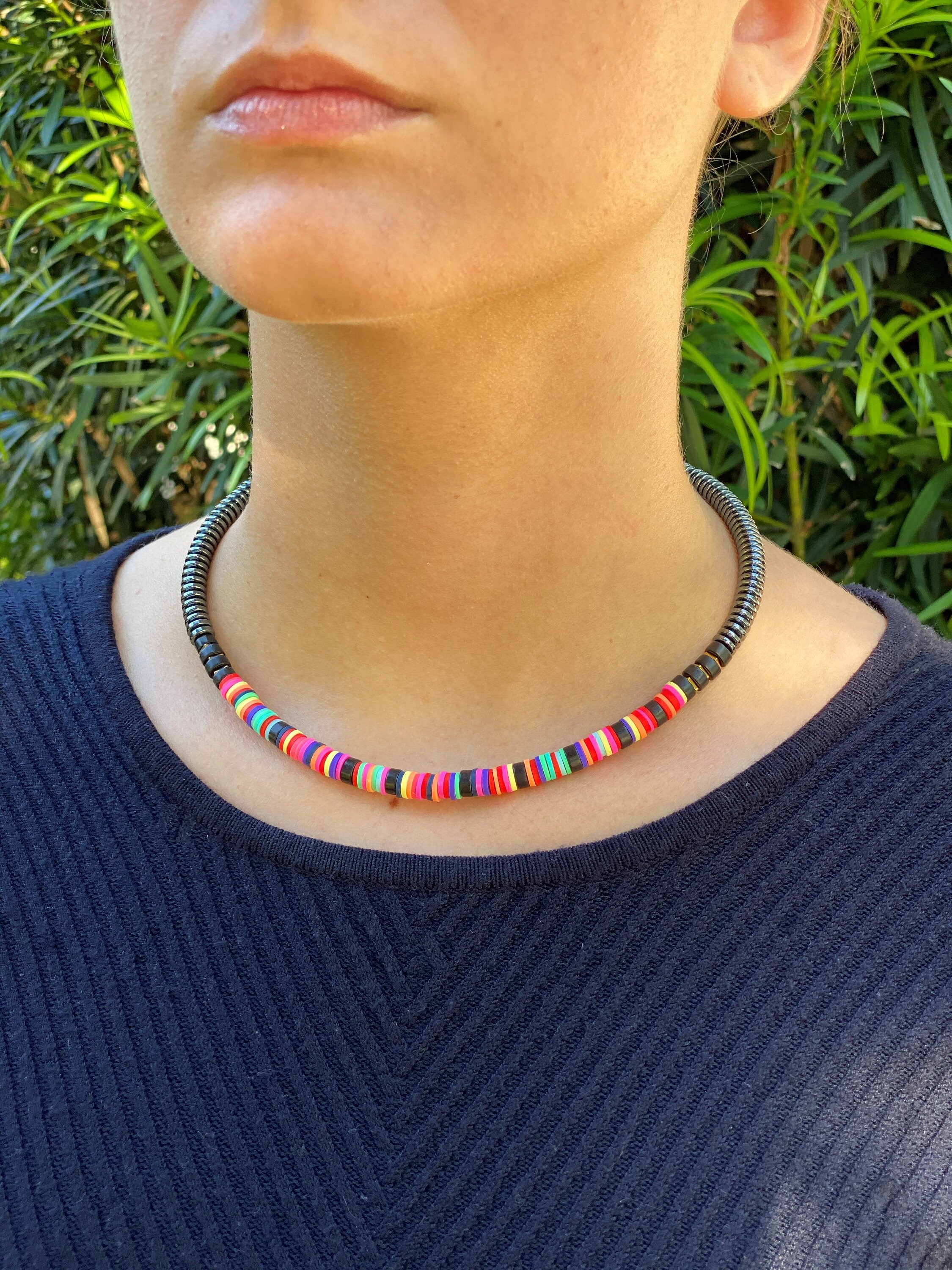 Colorful Surfer Necklace for Her Summer Necklace Trendy Jewelry