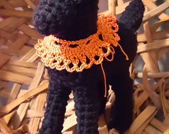 Baby Black Phillip Crochet Goat Plush, Horror Goth Stuffed Toy