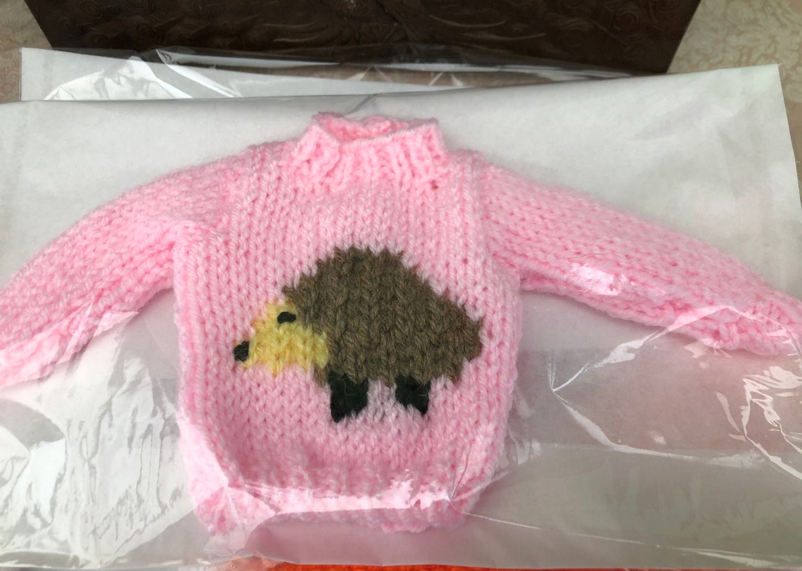 Elf kevin the carrot pink hedgehog motif jumper Christmas | Etsy