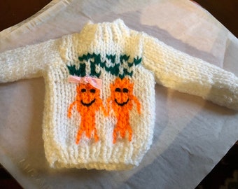 Elf doll - sparkly kevin & Katie the carrot jumper, Christmas elf, elf clothes, elf girl, elf boy,