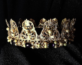 Renaissance Crown--Tudor crown--Medieval crown--Wedding crown--bridal crown--men's crown--Game of Thrones