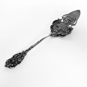 Antique Victorian Cake Server, Sterling Silver, Exquisite Design, Pastry Server, 800 Silver