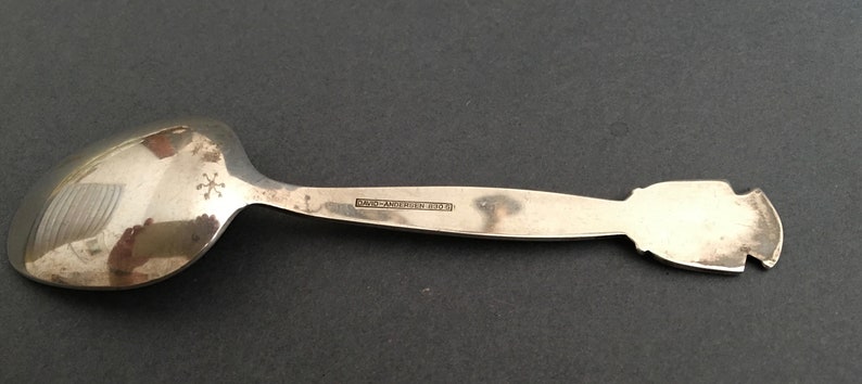 Vintage David Andersen Sterling Spoon Oslo Crest Souvenir Spoon