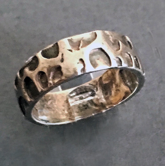 Sterling Modernist Navajo Ring, Size 6.5, 70's, S… - image 1