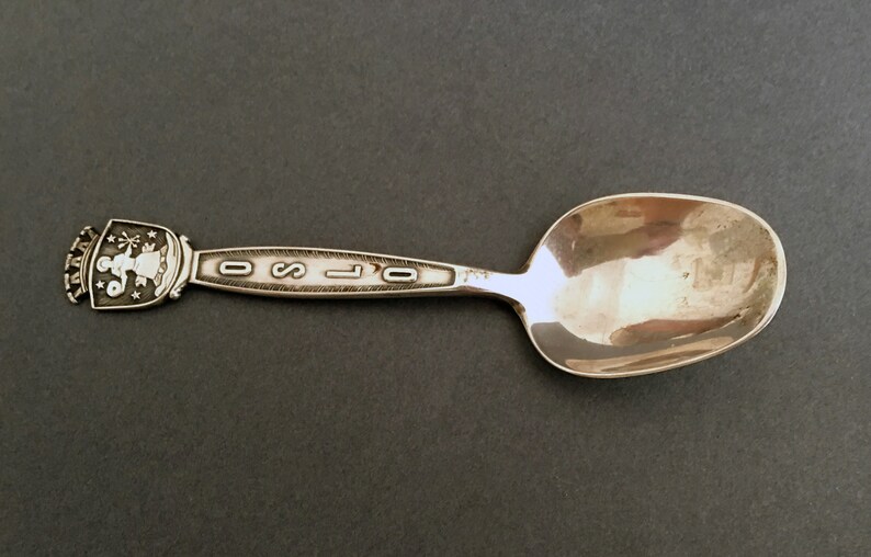 Vintage David Andersen Sterling Spoon Oslo Crest Souvenir Spoon