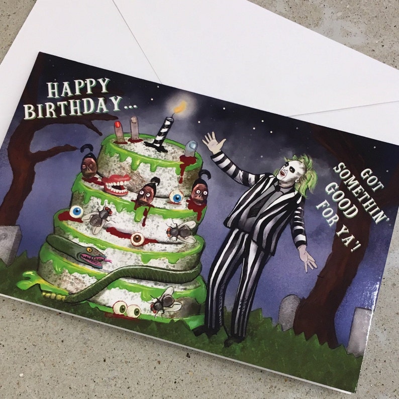 Beetlejuice Birthday Card - Etsy
