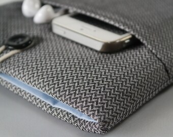 iPad Mini Sleeve, iPad Mini Case, iPad Mini Cover, Kindle, Nook, Nexus pouch With Pocket - - Grey modern sleeve