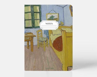 Van Gogh A6 Notebook: Bedroom in Arles, Plain Pages