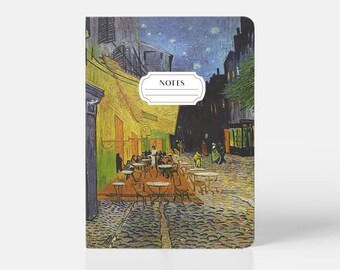 Van Gogh Small Pocket Notebook Cafe Terrace at Night Journal Notes A6