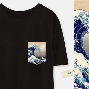 Koszulka Wielka Fala w Kanagawie - Hokusai Art