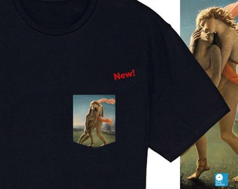 T-shirt à poche « La Mort de la Jacinthe », illustration de Jean Broc, chemise en coton