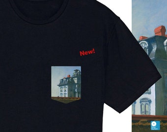 Chemise à poche Edward Hopper - La maison par le chemin de fer